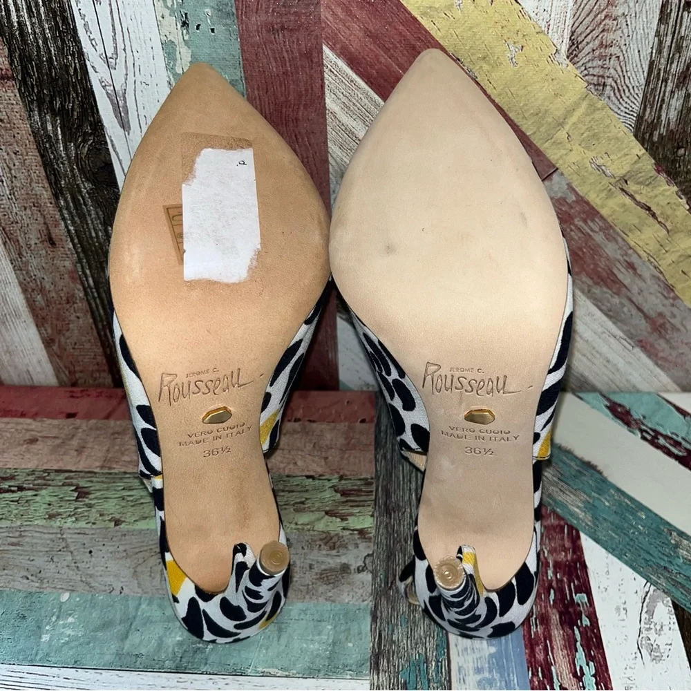 Rousseau Artistic Italian Slingback Heels - Blue Eyes